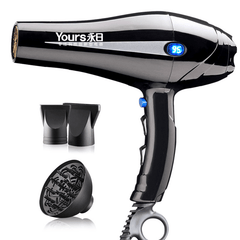 Secador de pelo profesional de 2000 W con pantalla LED LCD, secador de pelo de alta potencia, ajuste de 6 velocidades, concentrador de secador de pelo