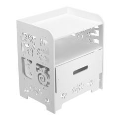 Bedroom Nightstand End Side Bedside Table Storage Cabinet Drawer White