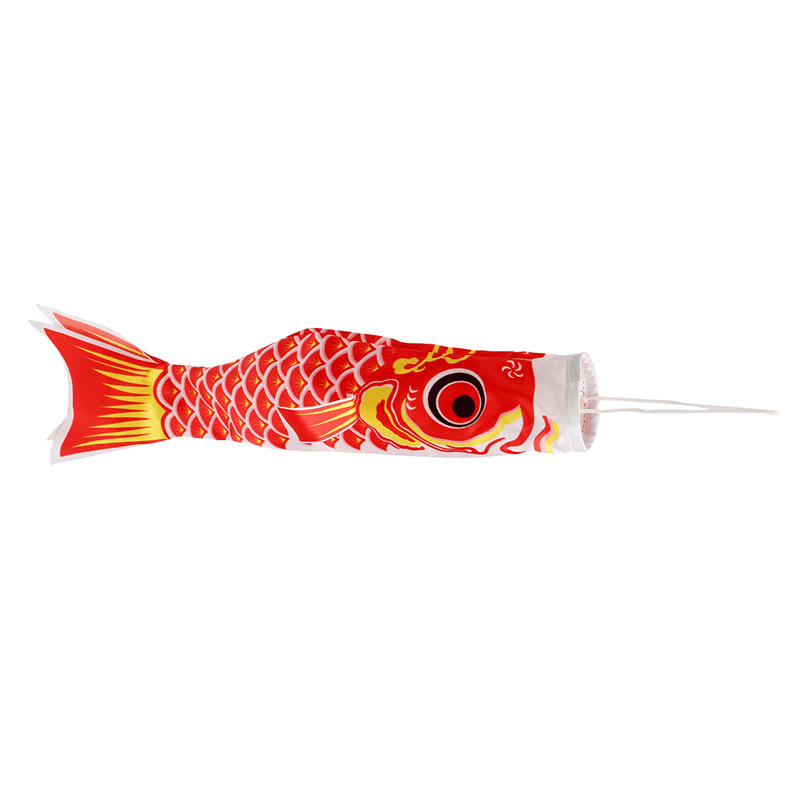 Bandera de carpa Koi Nobori de estilo japonés de 40 cm, manga de viento, pez Koinobori, cometa impermeable, mascota, artesanía, decoración colgante