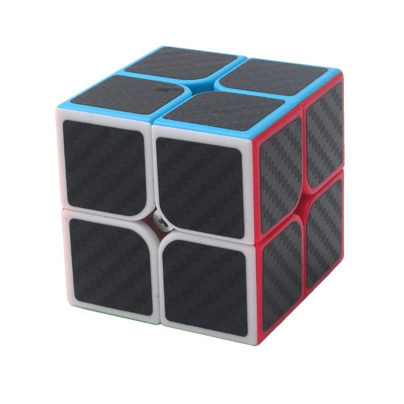 5Pcs per Box Carbon Fibre Magic Cube Pyraminx Dodecahedron Axis Cube 2X2 and 3X3 Cube Speed Puzzle