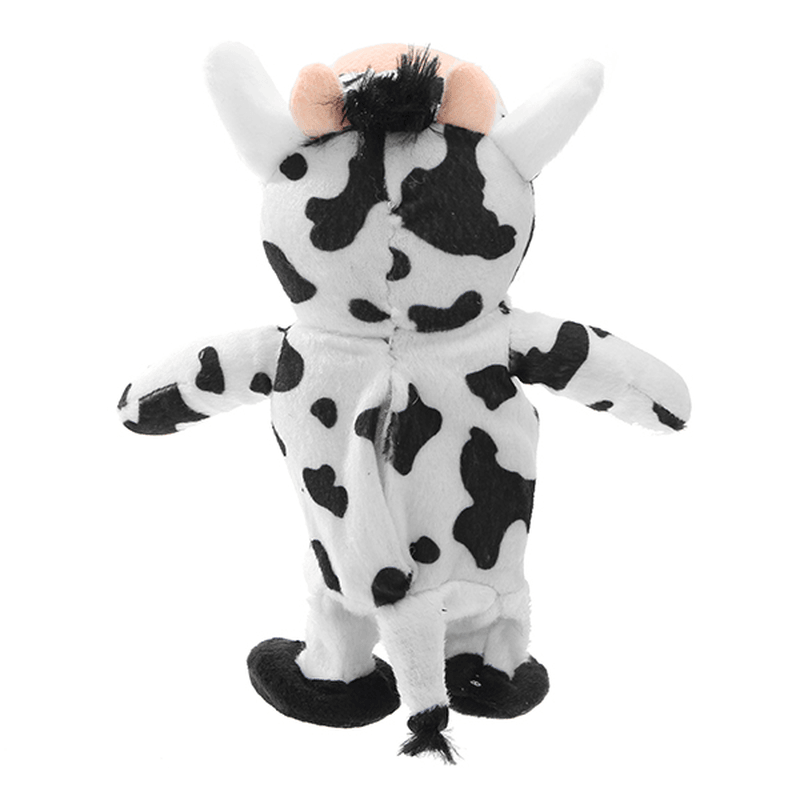 20 cm parlant âne enregistrement sonore peluche animal en peluche vache marchant poupée électronique en mouvement