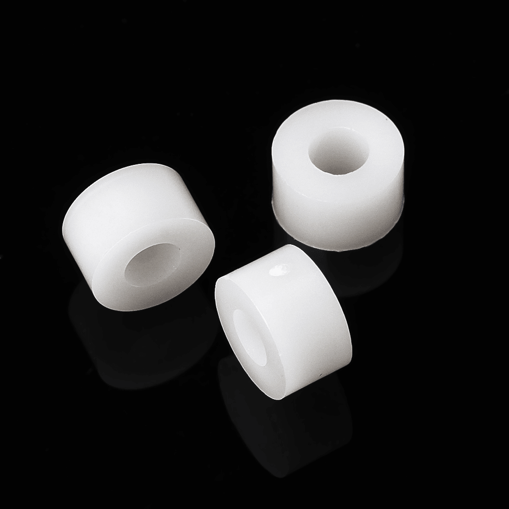 100 piezas M3 de nailon blanco ABS sin rosca espaciador hueco redondo para placa PCB 4/5/6/8/10/12 mm