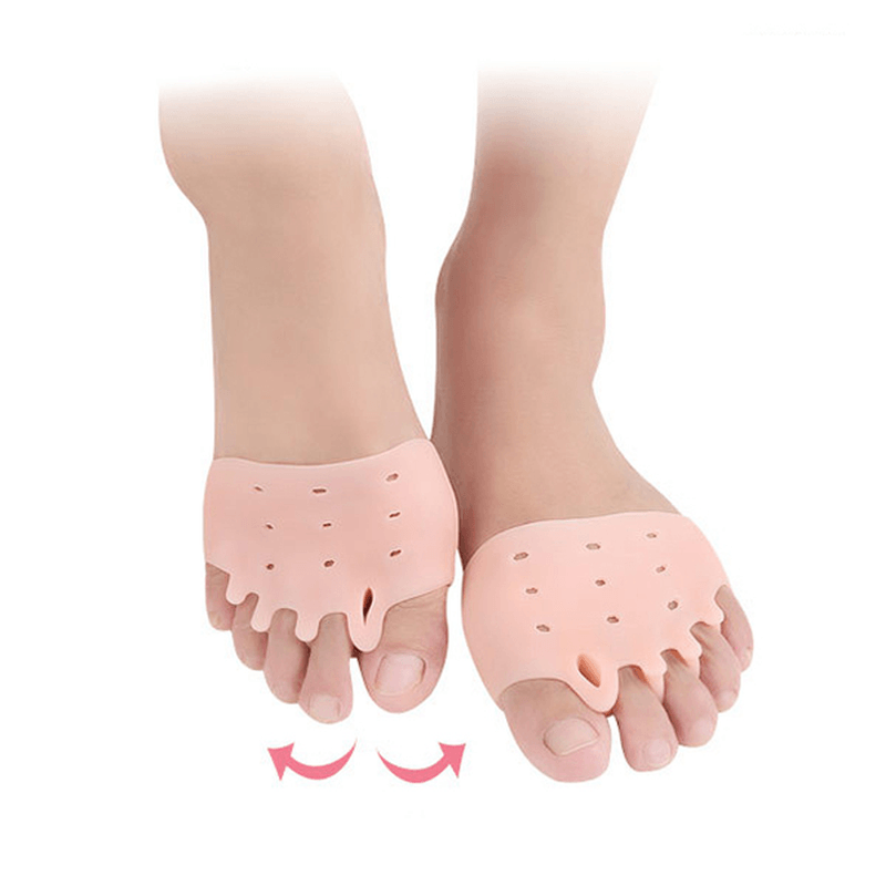 1 paire de séparateurs d'orteils en gel respirant ultra élastique, coussin correcteur d'oignon, coussin métatarsien pour hallux valgus, orteil en marteau