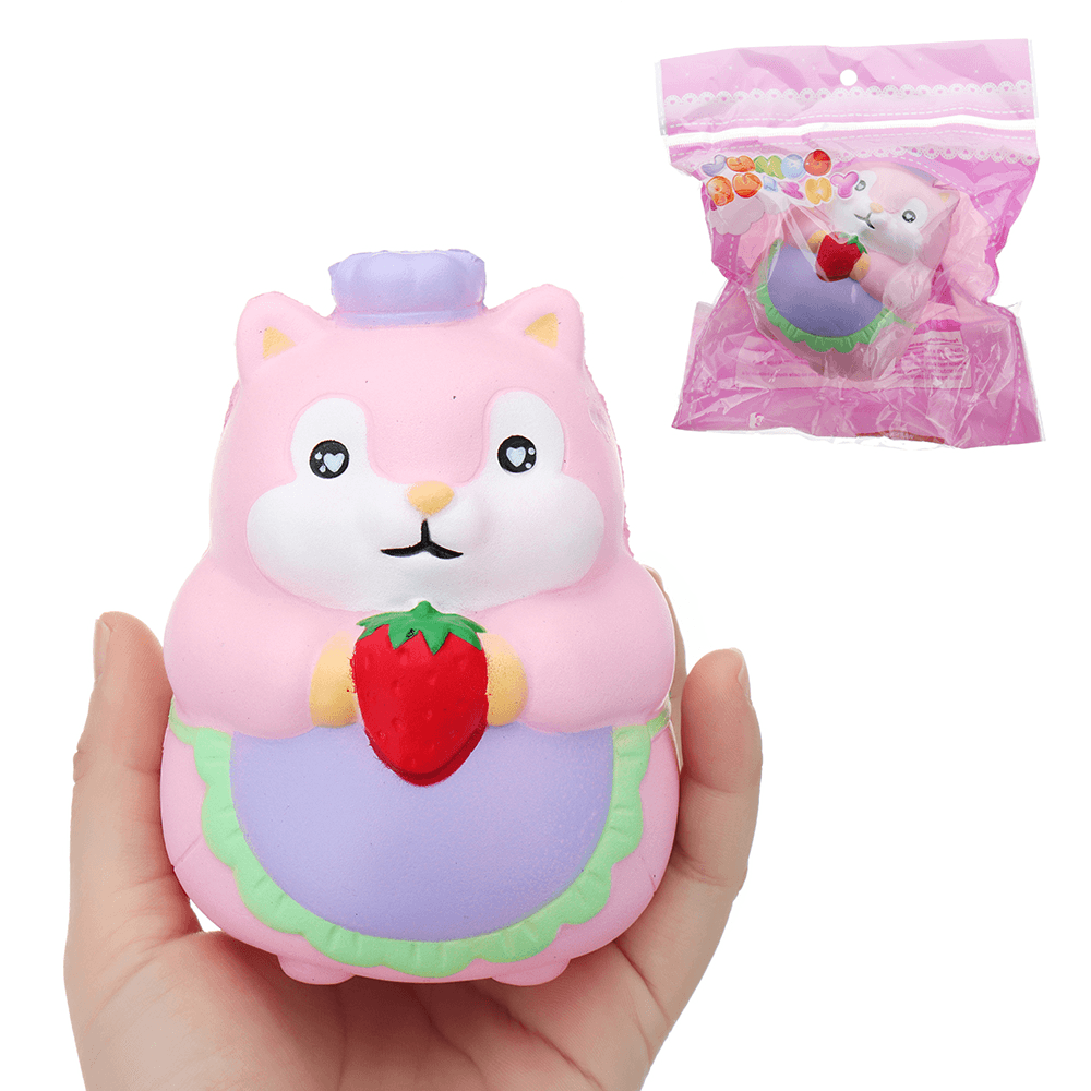 Chef Hamster Squishy 11*8*8Cm Slow Rising with Packaging Collection Gift Soft Toy