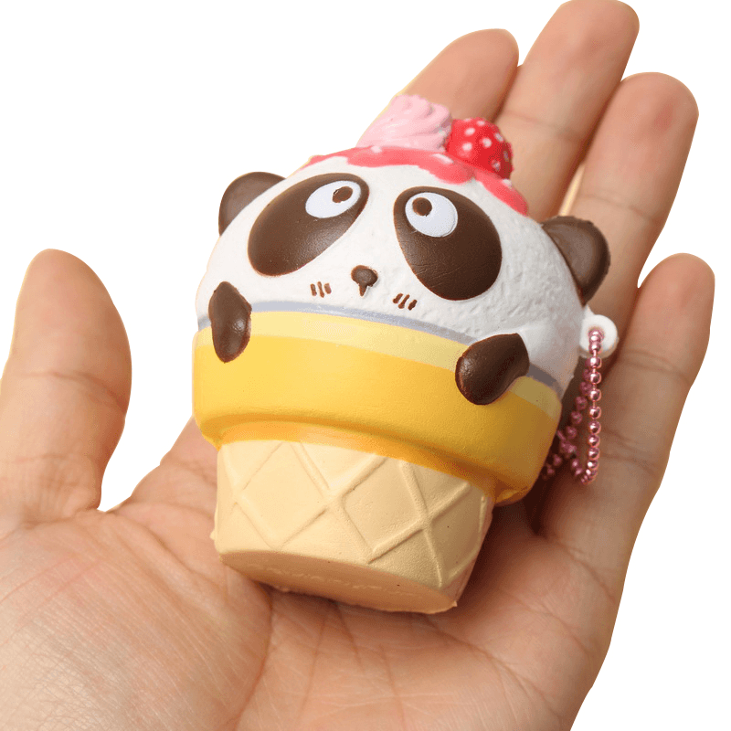 10 piezas al por mayor Squishyfun lindo Panda crema súper lenta Rising Squishy embalaje original bola cadena juguete para niños