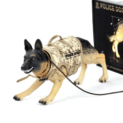 Figurine d'action de chien de police à l'échelle 1/6, accessoires, soldats militaires, jouets de berger allemand, mini figurines d'animaux