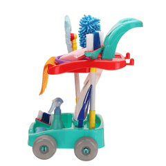 Lot de 12 mini-balais de nettoyage en plastique pour la maison, chariots de nettoyage, outils pour jouets d'enfants