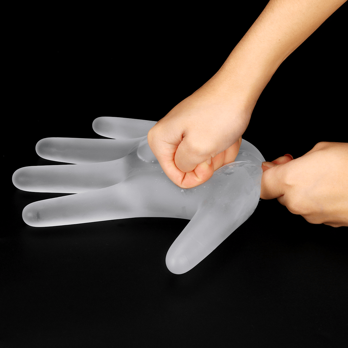 100 piezas/juego de guantes de protección desechables de PVC, guantes de seguridad para el trabajo impermeables de calidad alimentaria