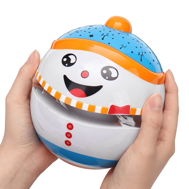 Poupée de Noël mignonne et lumineuse avec projection musicale, jouets pour bébé, cadeau pour enfants