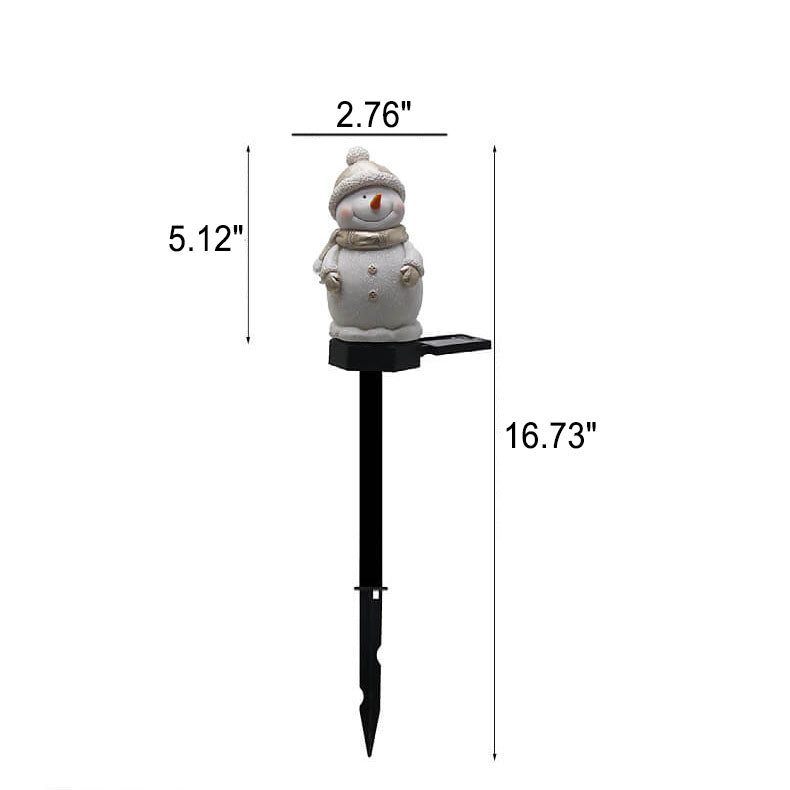 Solar Christmas Resin Snowman Outdoor Garden Decoration Lawn Landscape Light