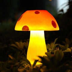 Lampe solaire de jardin à LED en résine en forme de champignon, imperméable, pour extérieur 