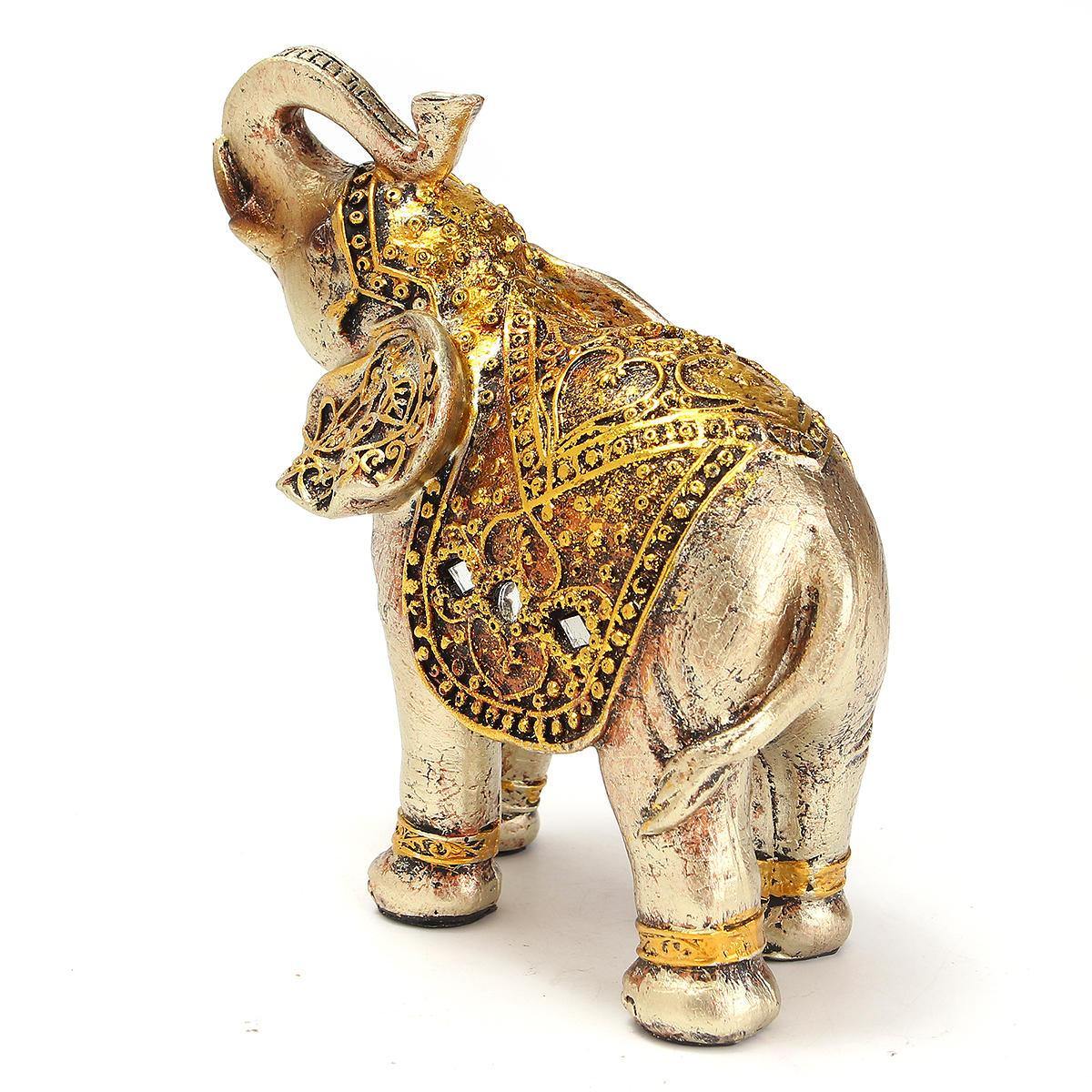 7Pcs Resin Mini Exotic Elephants Ornaments Elephant Home Office Decoration Decorative Hardware