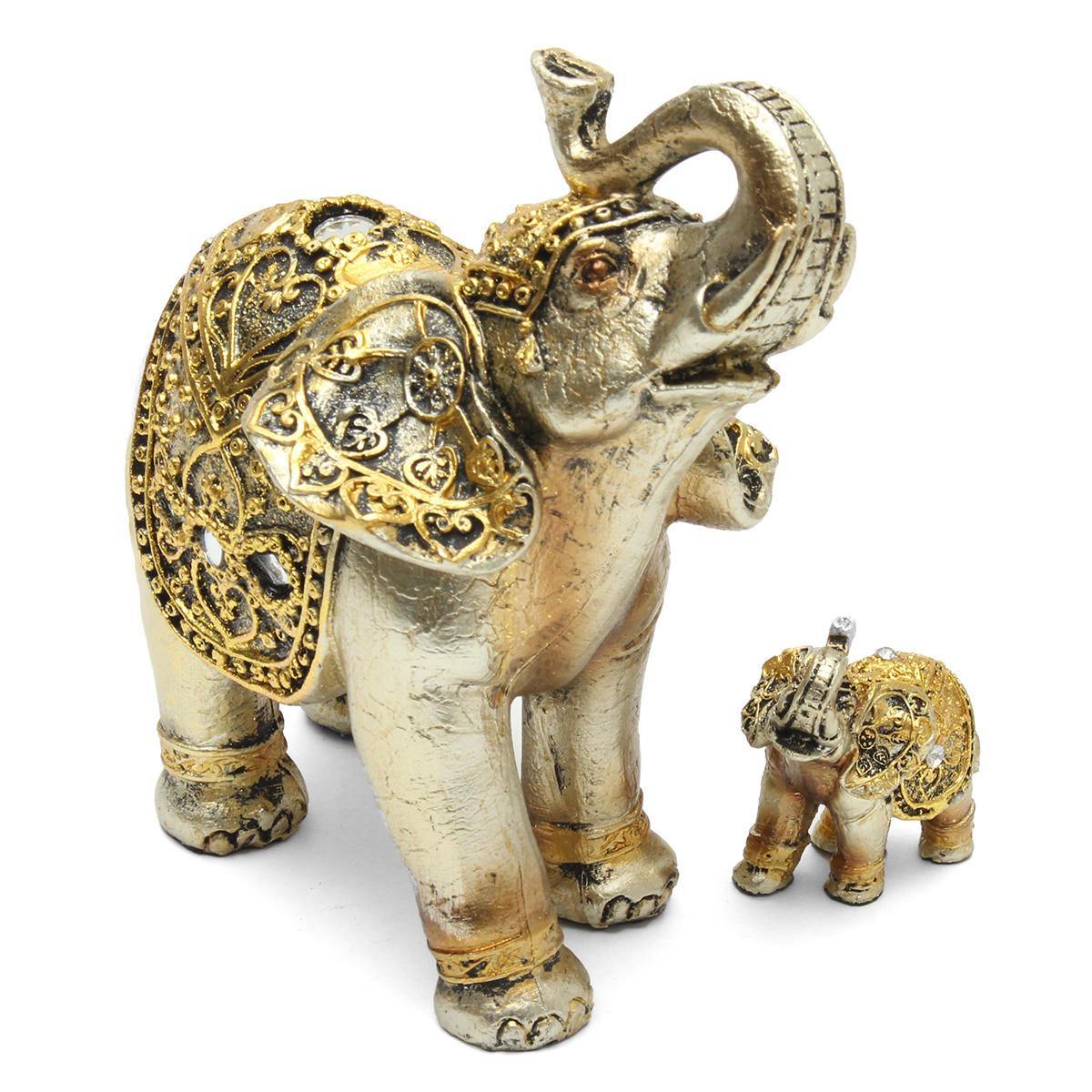 7Pcs Resin Mini Exotic Elephants Ornaments Elephant Home Office Decoration Decorative Hardware