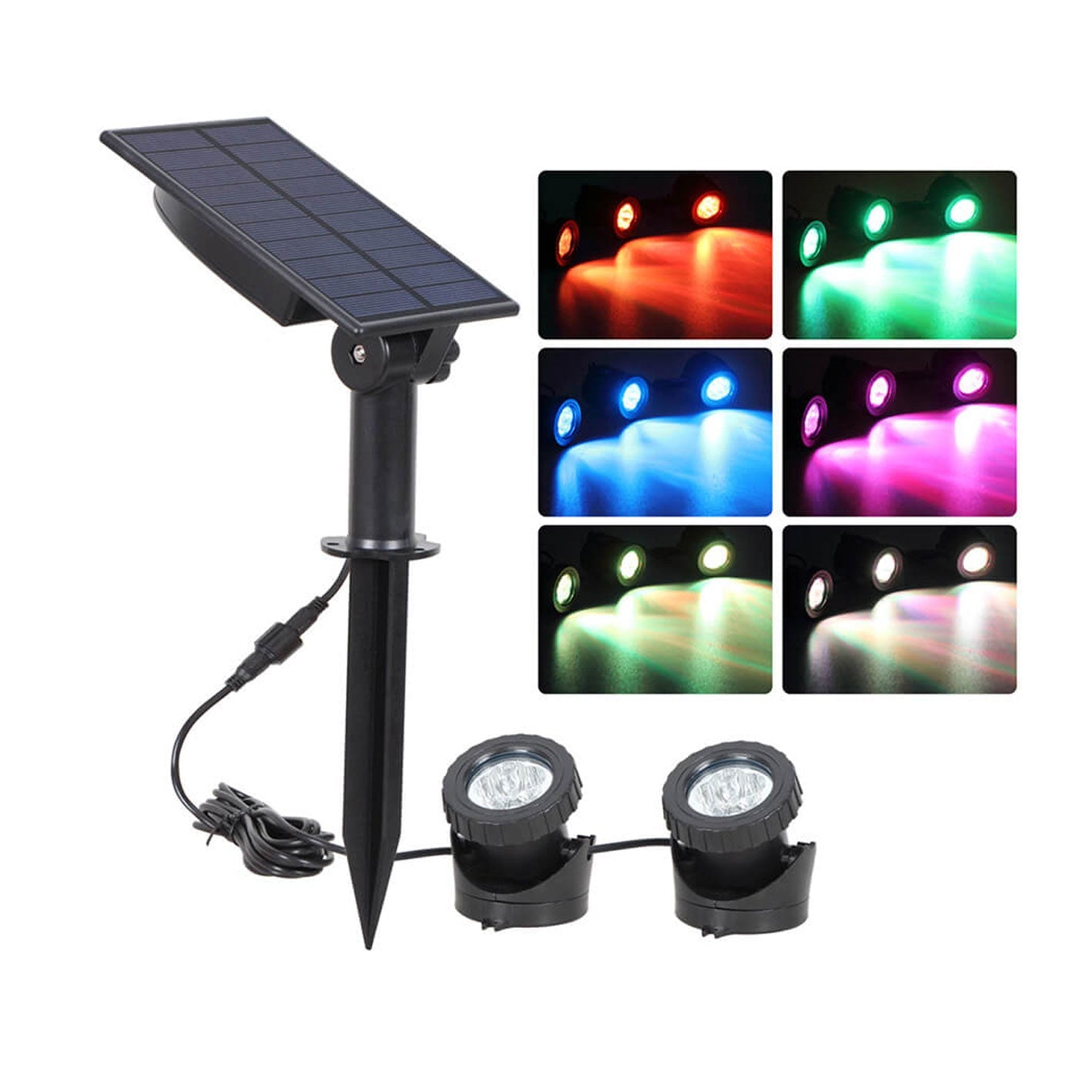 Solar Waterproof RGB Lawn Decoration LED Spotlight Landscape Light