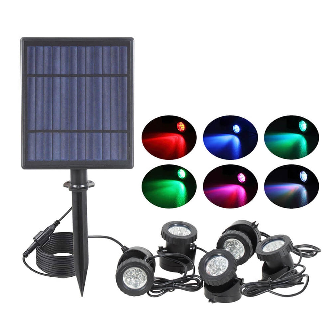 Solar Waterproof RGB Lawn Decoration LED Spotlight Landscape Light