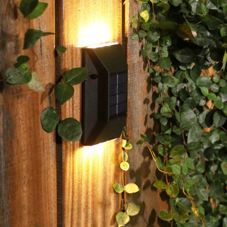 Modern Up Down Luminous Solar LED Outdoor Waterproof Garden Landscape Wall Sconce Lamp