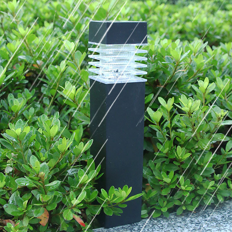 Contemporary Industrial Waterproof Solar ABS Column LED Lawn Insert Light For Outdoor Patio