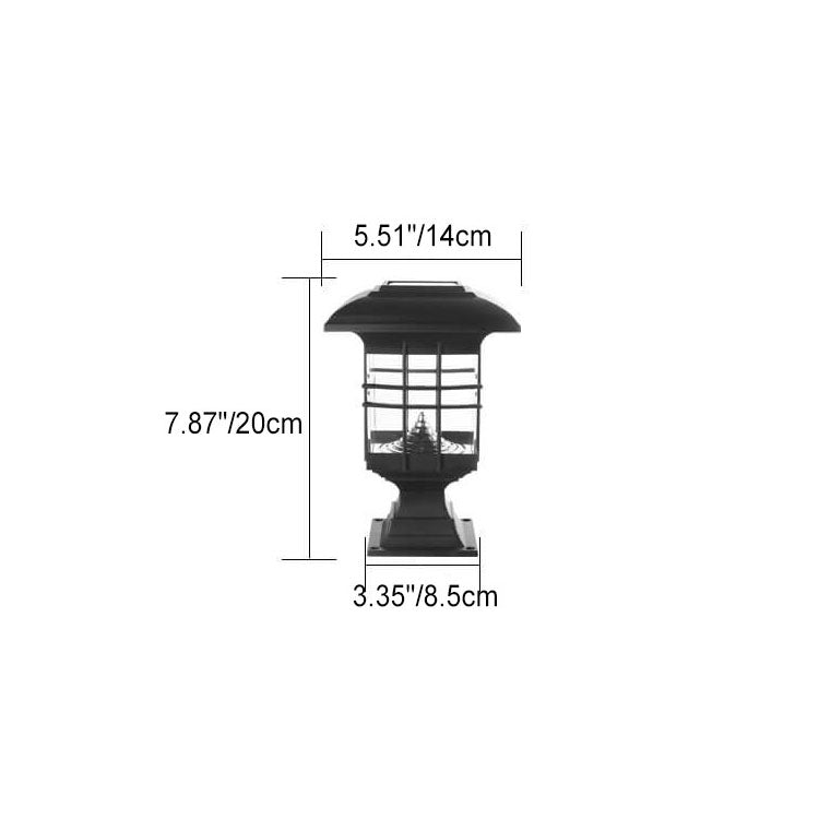 Lanterne solaire carrée moderne et simple à LED pour pelouse et jardin