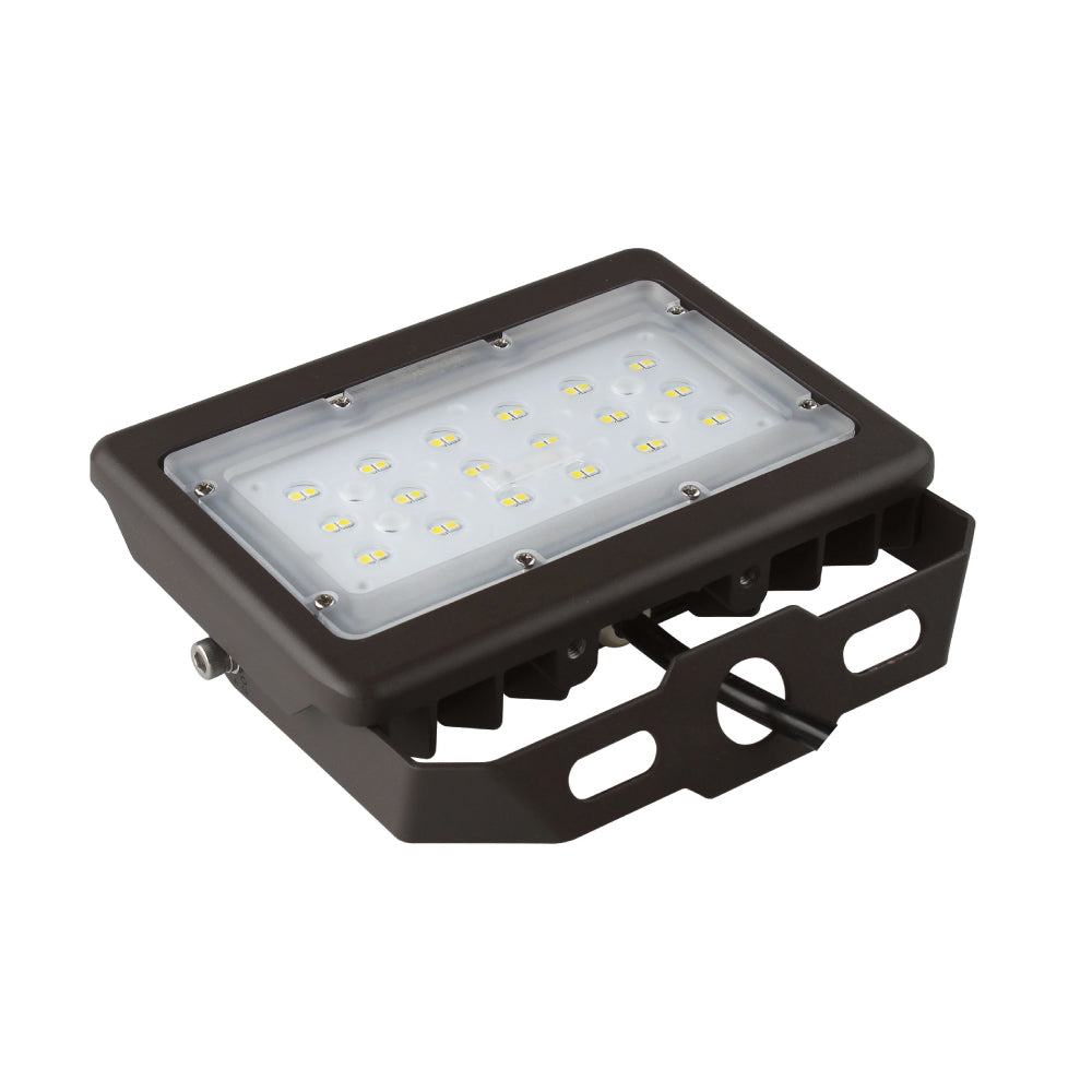 Projecteur LED d'extérieur 30 W, 5 700 K, 3 750 lm, super lumineux, bronze, support en U, éclairage de sécurité étanche pour jardin, porche, cour, pelouse