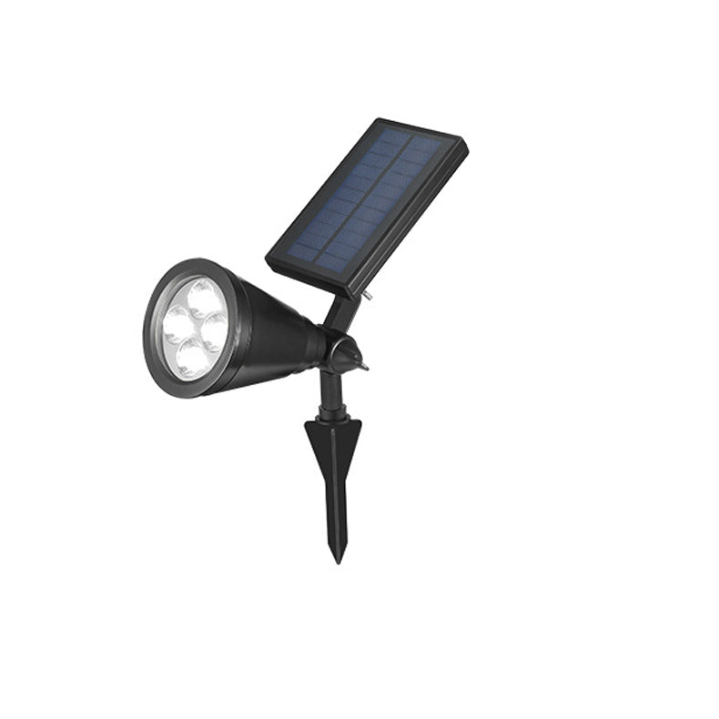 Solar Waterproof Conical Spotlight LED Outdoor Floor Plug Light