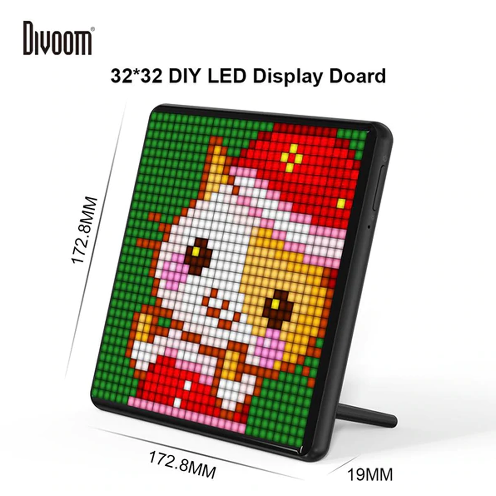 Écran Divoom Pixoo Max Pixel, écran de contrôle de téléphone portable APP avec écran LED programmable 32 X 32