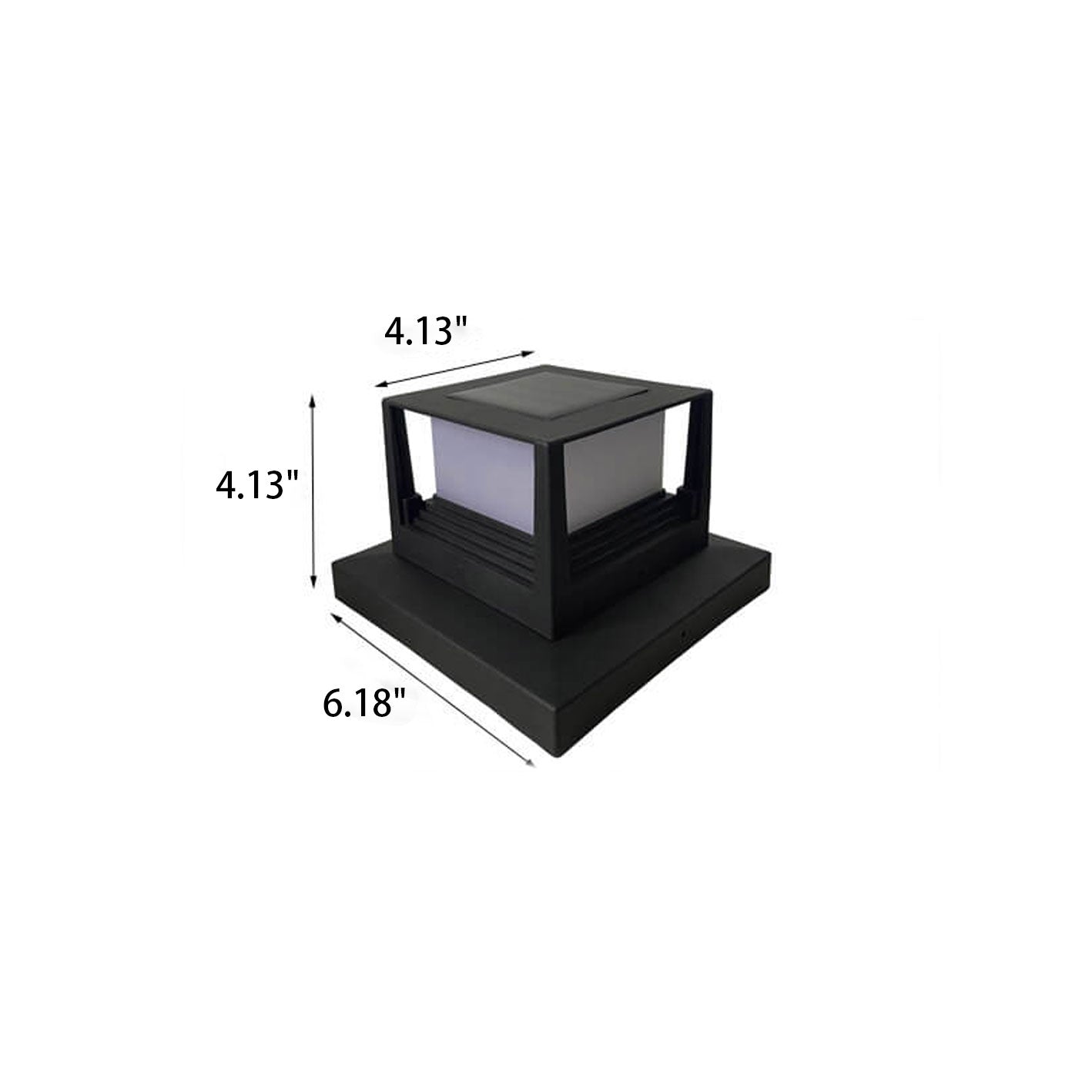 Outdoor Solar Pillar Head Light Square Pillar Head Light Garden Light