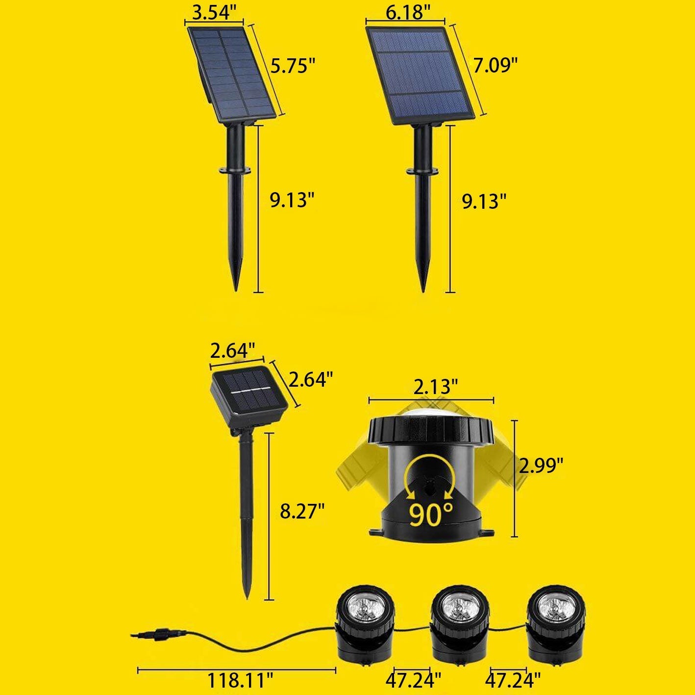 Solar Waterproof RGB Lawn Decoration LED Spotlight Landscape Light