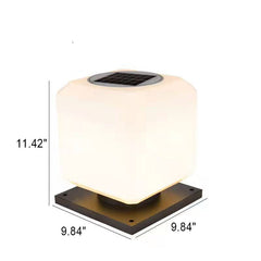 Modern Simple Solar Square Post Head Light LED Outdoor Waterproof Garden Landscape Light