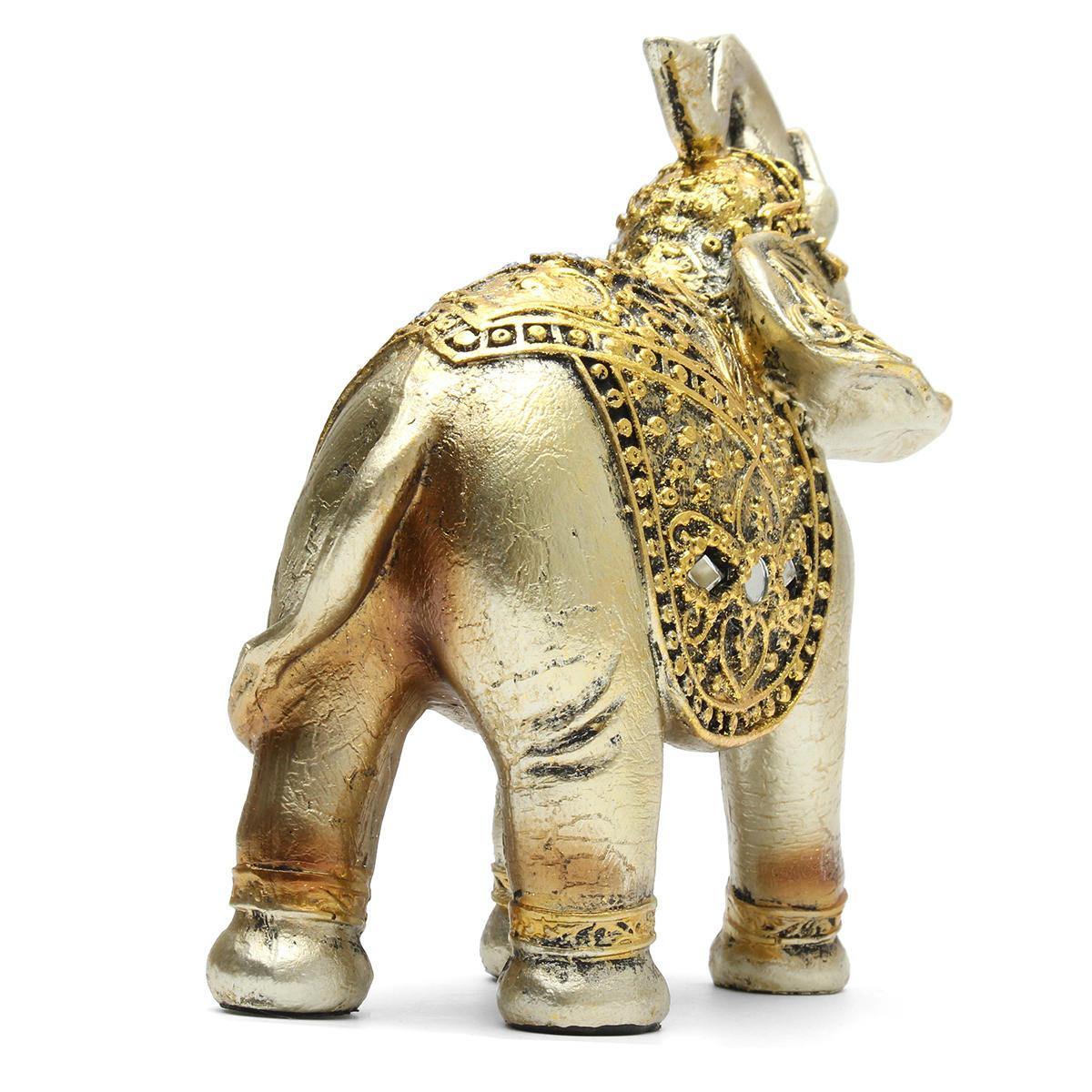 7Pcs Resin Mini Exotic Elephants Ornaments Elephant Home Office Decoration Decorative Hardware