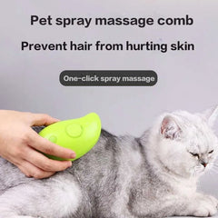 3-in-1 Pet Grooming Comb with Steam Spray for Shedding Control