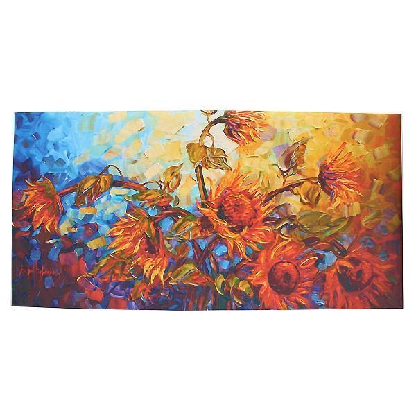 Impression sur toile abstraite de fleurs 120 x 60 cm, peintures à l'huile, décoration murale pour la maison, sans cadre 