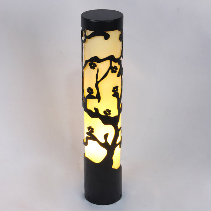 Éclairage de paysage extérieur à LED en acier galvanisé cylindrique imitation Lucite pour pelouse 