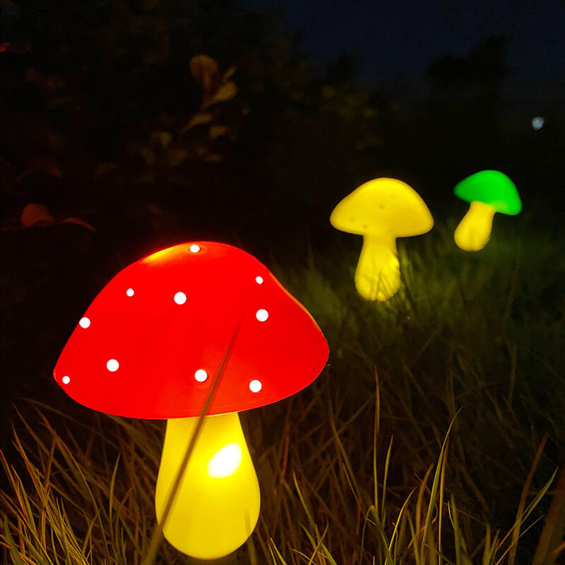 Guirlande lumineuse solaire étanche en forme de champignon à LED pour extérieur, luminaire décoratif pour pelouse 