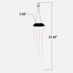 Campanas de viento con forma de garra de perro para decorar el patio, luz solar para exteriores 