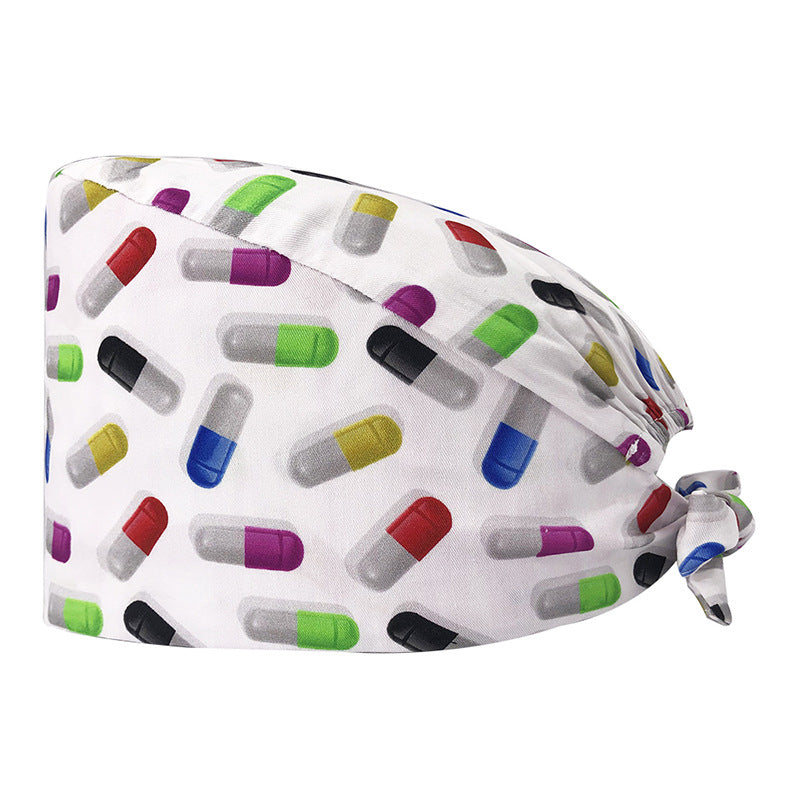 Cute Printed Cotton Nurse Hat