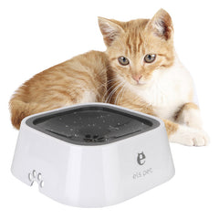 Bol d'eau pour chat et chien de 1,5 L - Bol flottant anti-débordement - Distributeur d'eau lente - Fontaine pour animaux de compagnie - Fournitures pour chiens en ABS et PP