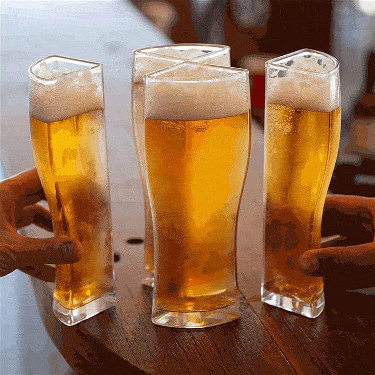 Verres à bière Super Schooner, tasse séparable en 4 parties, grande capacité, tasse à bière épaisse en verre transparent pour club, bar, fête 