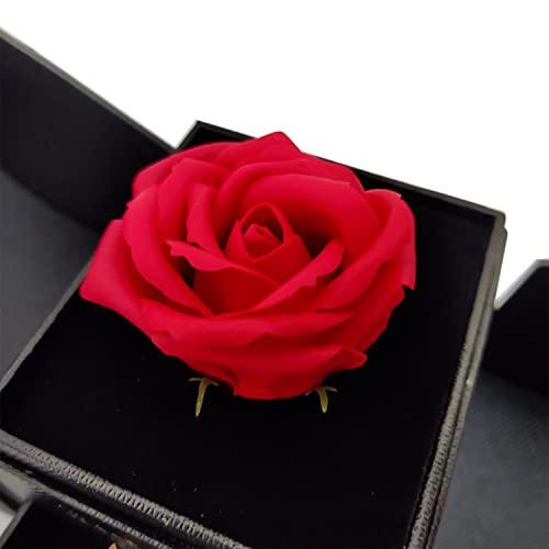 BRINGSMART Rose véritable préservée avec collier « Je t'aime » 100 langues Coffret de roses Cadeaux pour le jour de la mère Petite amie pour elle Cadeau d'anniversaire Femme Saint Valentin Personnalisé Maman Roses Lux Mère Femme…