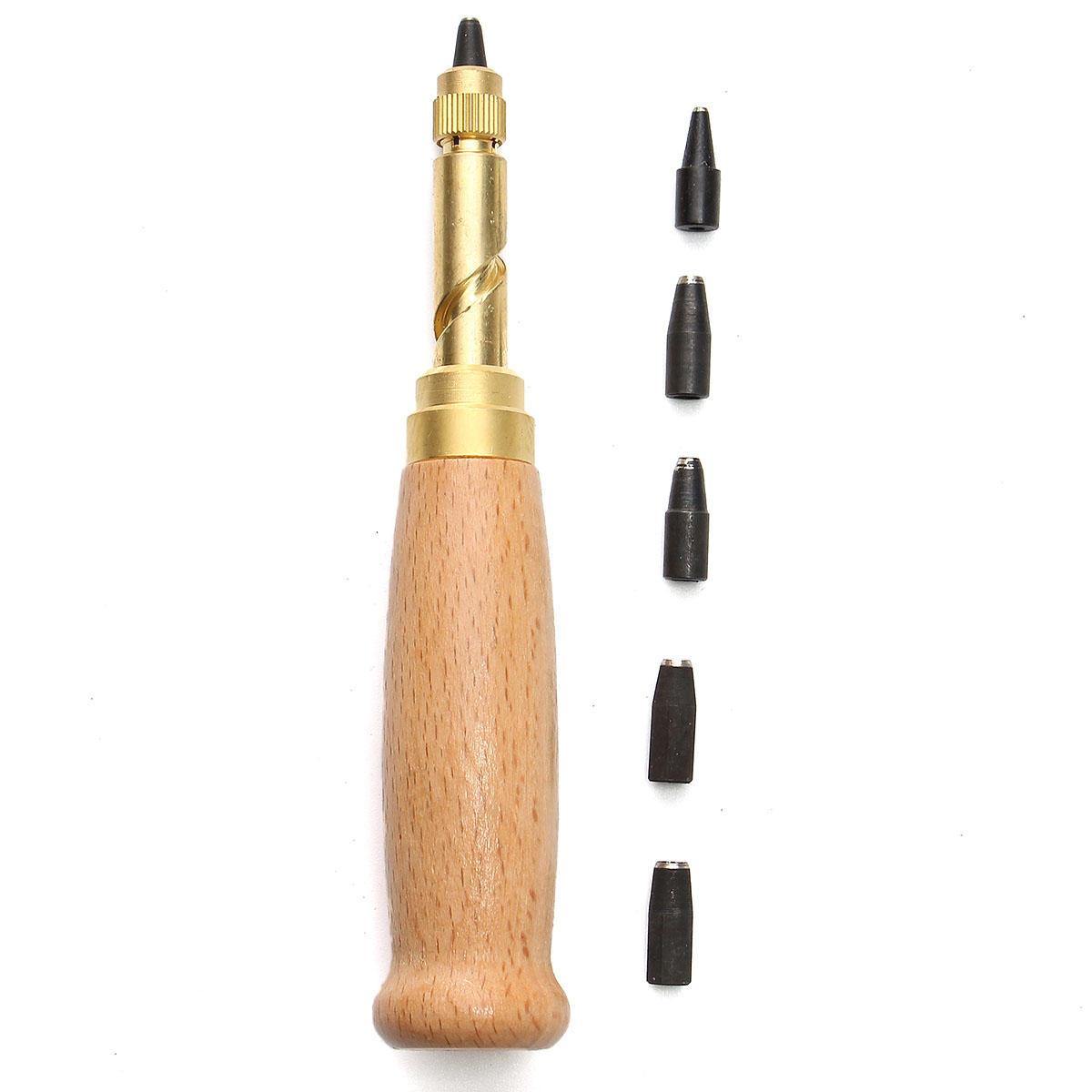 Kit d'outils de maroquinerie 37 pièces pour couture à la main, poinçon, sculpture sur selle 