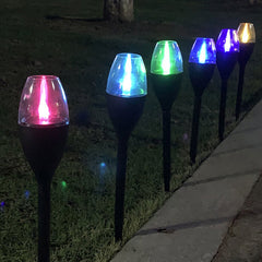 Solar Candle Wine Glasses Outdoor Patio Lawn LED Lights Landscape Light