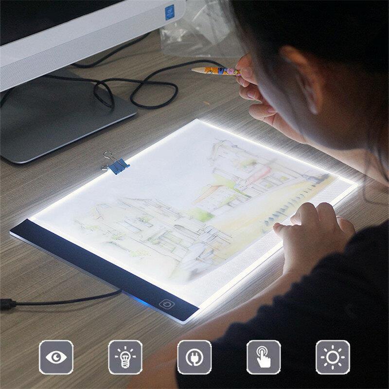 Tableros de dibujo LED A4/A5, tableros de trazado, blocs de copia, placa de tableta de dibujo LED, mesa de escritura artística, caja de luz para manualidades con atenuación continua 