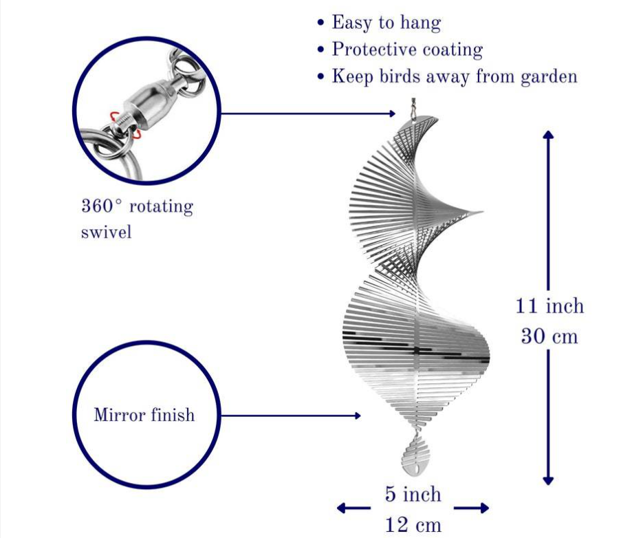 Camino de viento giratorio para decoración de jardín, colgante para exteriores