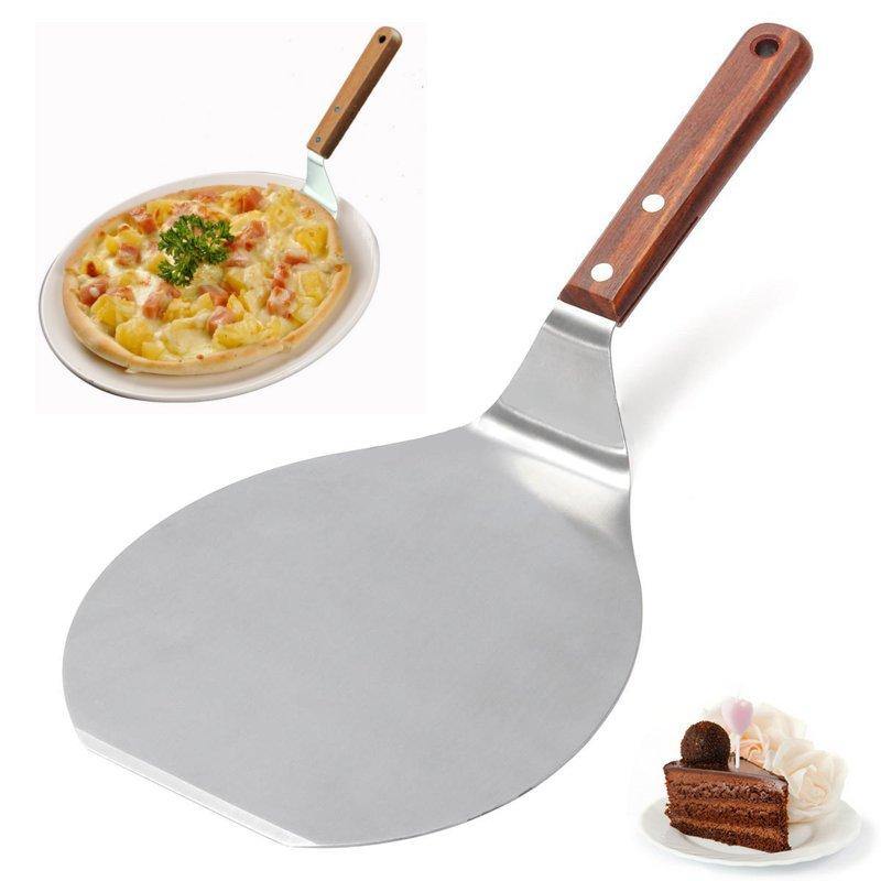 Spatule à pizza en acier inoxydable de 13 pouces, pelle à éplucher, support pour lève-gâteau, outil de cuisson 