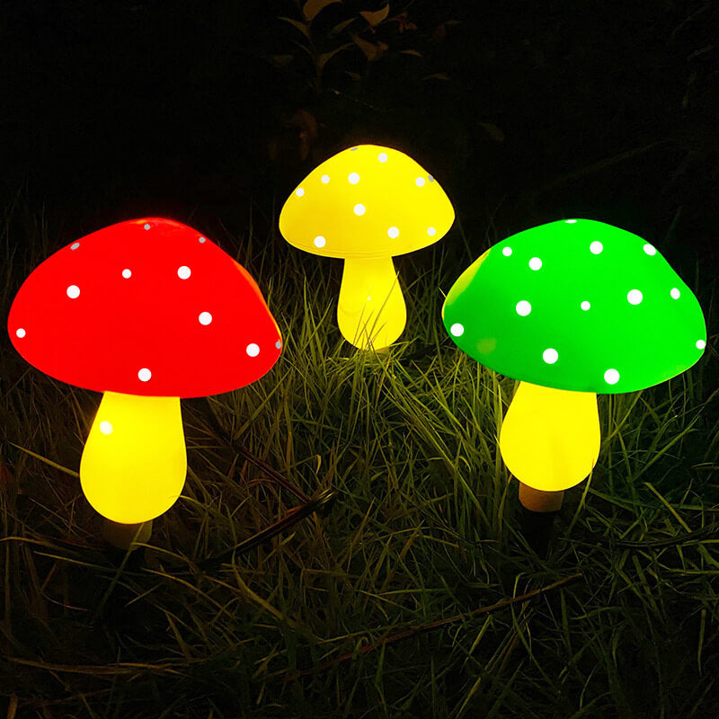 Guirlande lumineuse solaire étanche en forme de champignon à LED pour extérieur, luminaire décoratif pour pelouse 