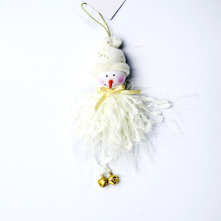 Colgante de peluche de ángel navideño