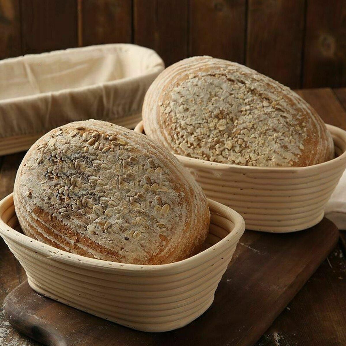 Banneton Bread Pan Bakery Proofing Bread Proofing Basket For Dough Bakery Tools Box Oval Fermentation Rattan Basket