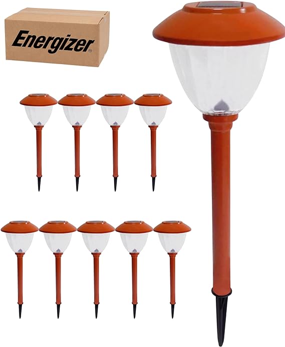 Paquete de 10 luces LED solares para caminos de exterior de Energizer, 15 lúmenes