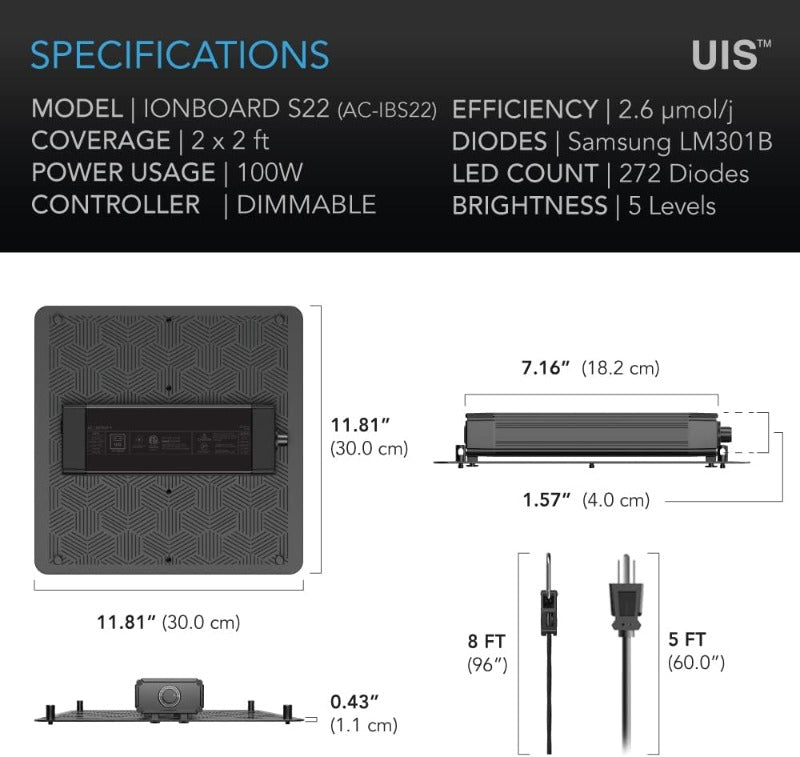 AC Infinity IONBOARD Full Spectrum LED Grow Light