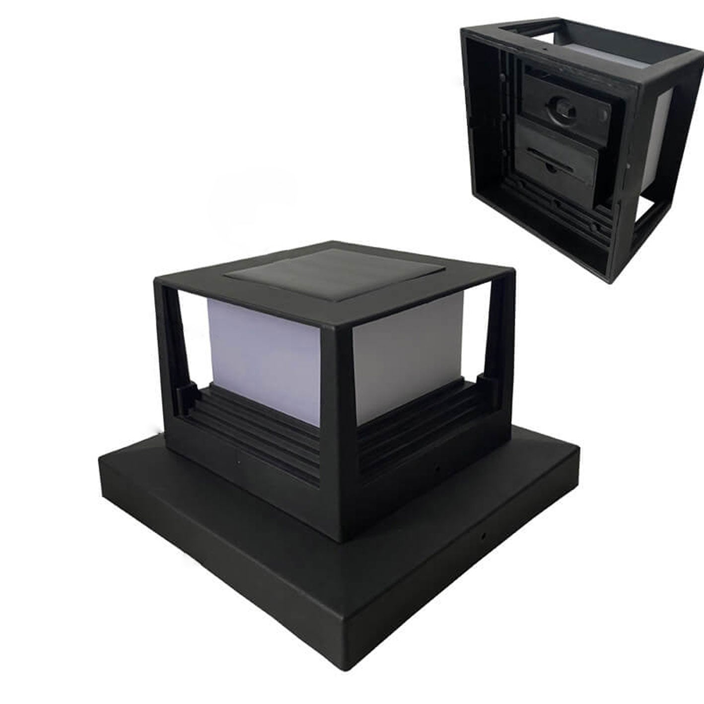 Outdoor Solar Pillar Head Light Square Pillar Head Light Garden Light