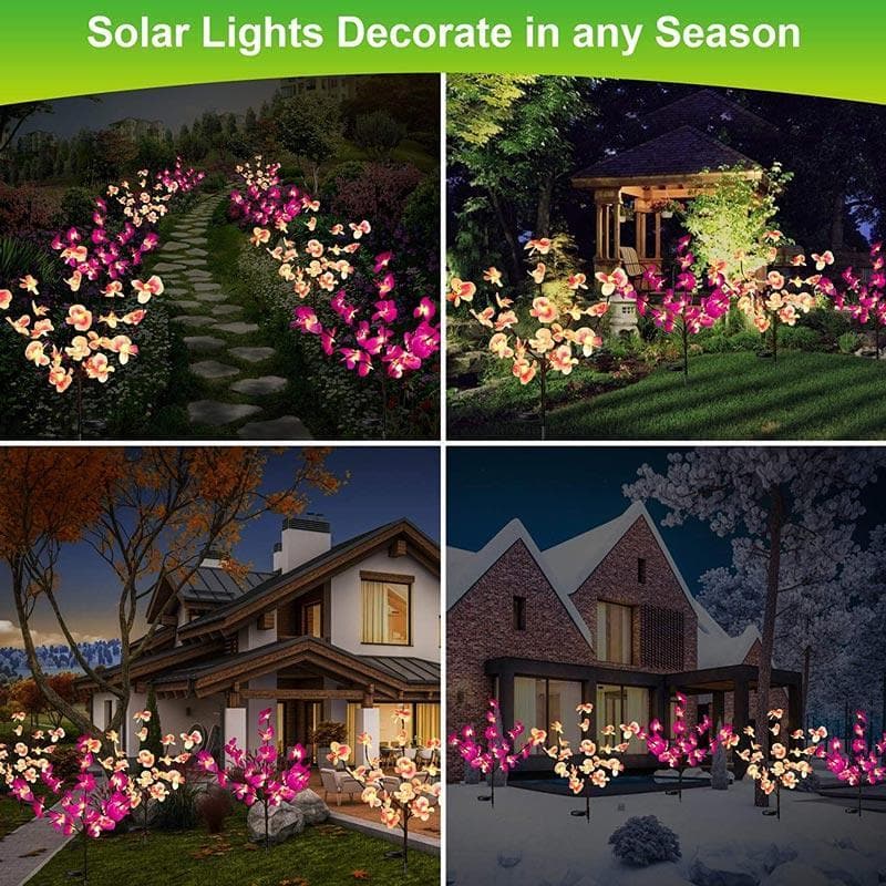 Lot de 20 lampes solaires en forme d'orchidée